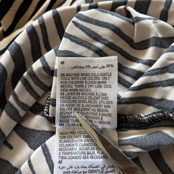 INC Zebra Print Shirtdress in Black and Tan Womens Medium Neutral Animal Print - Picture 12 of 15